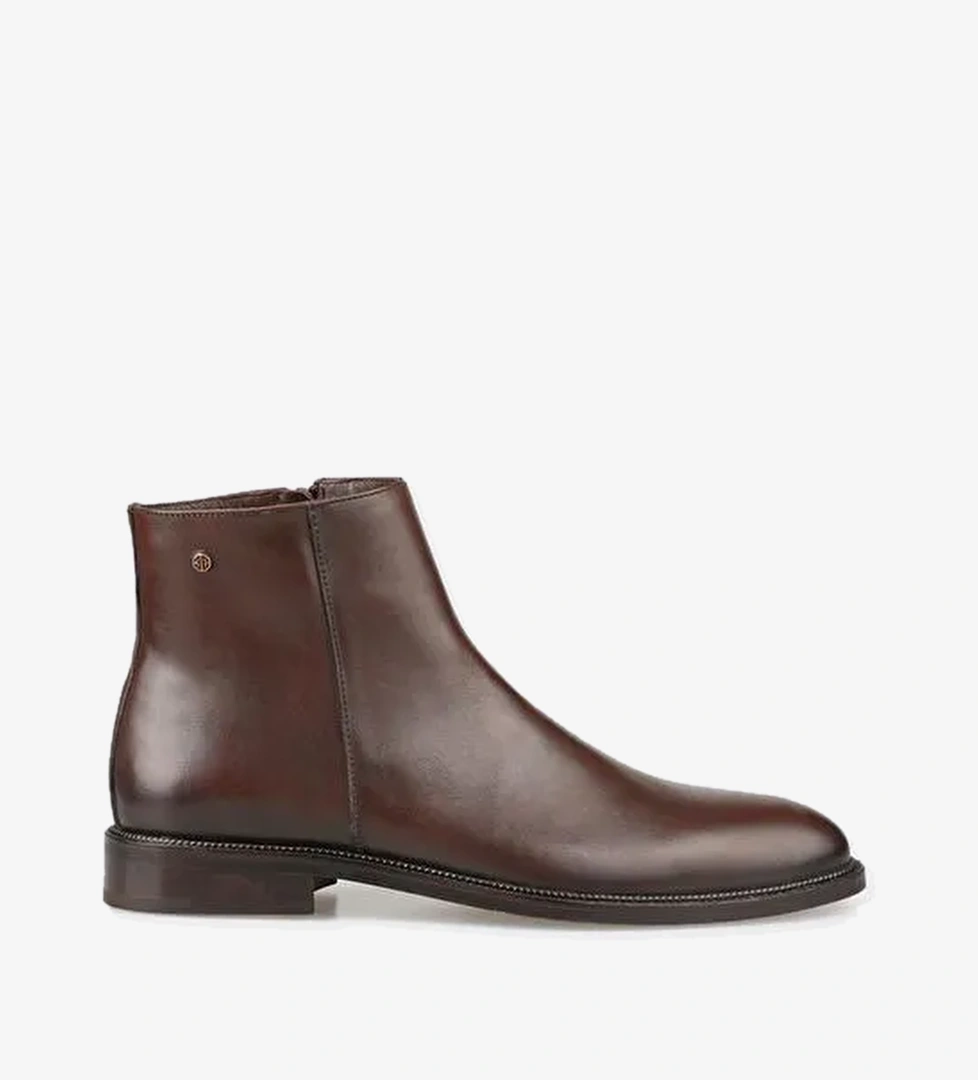 Kahve Deri Erkek Klasik Bot - Görsel 1