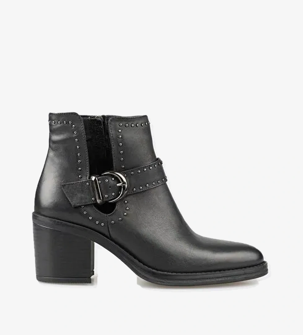 Elle Elle Siyah Deri Kadın Günlük Bot | Boyner Siyah - 1. görsel