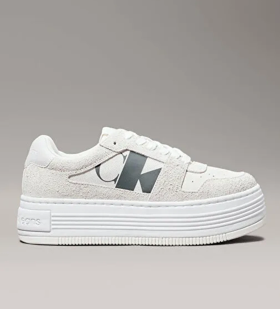 Calvin Klein Beyaz Kadın Deri - Kumaş Sneaker YW0YW016040GE - Görsel 1
