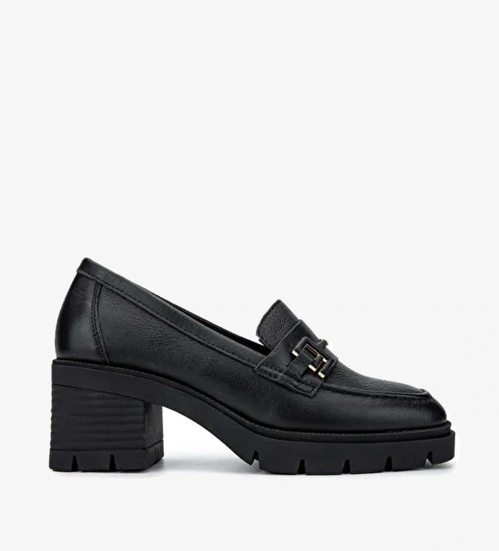 Tamer Tanca Kadın Hakiki Deri Siyah Deri Makosen Ayakkabı - Görsel 1