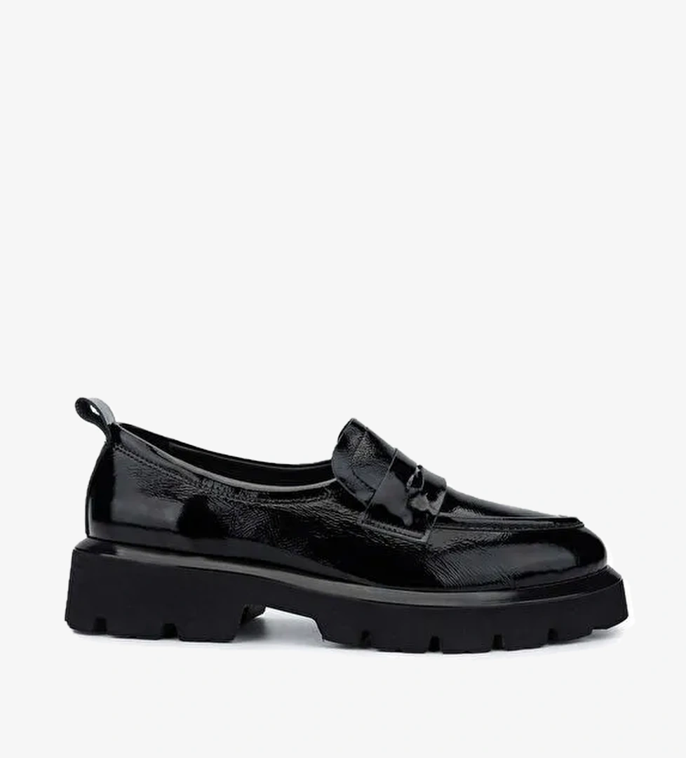 Tamer Tanca Siyah Kadın Rugan Loafer 775 104-4128 BN AYK SK24-25 - Görsel 1