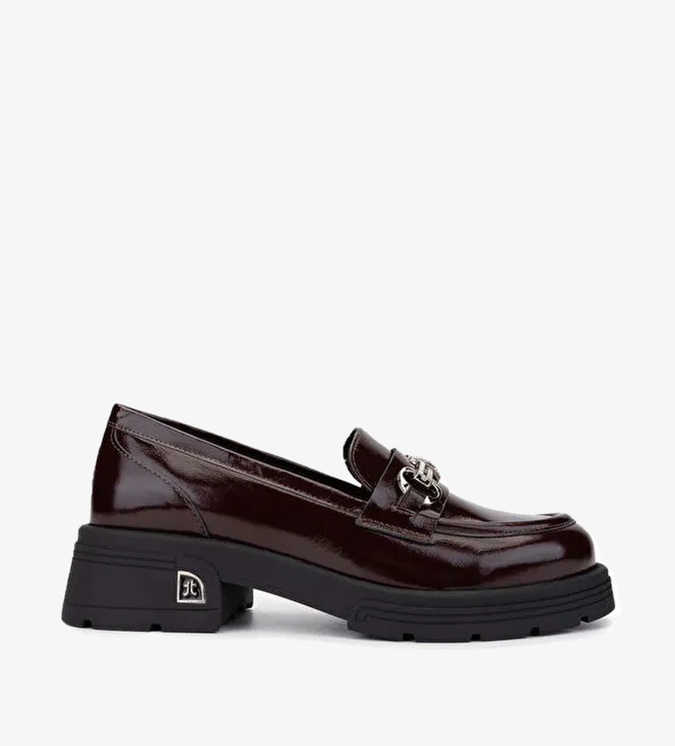 Tamer Tanca Vizon Kadın Deri Loafer 33 2005-1 BN AYK SK24-25 - Görsel 1