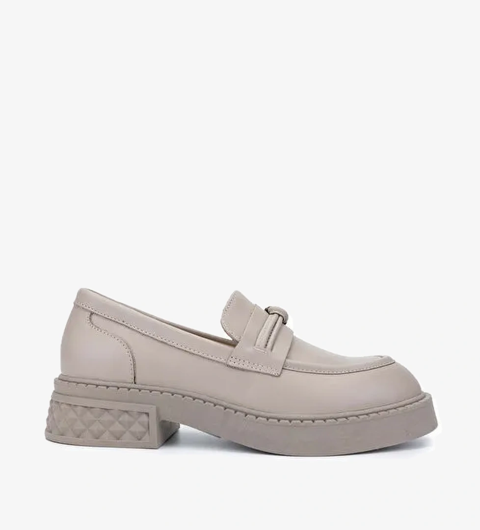 Tamer Tanca Kadın Hakiki Deri Vizon Loafer Ayakkabı - Görsel 1