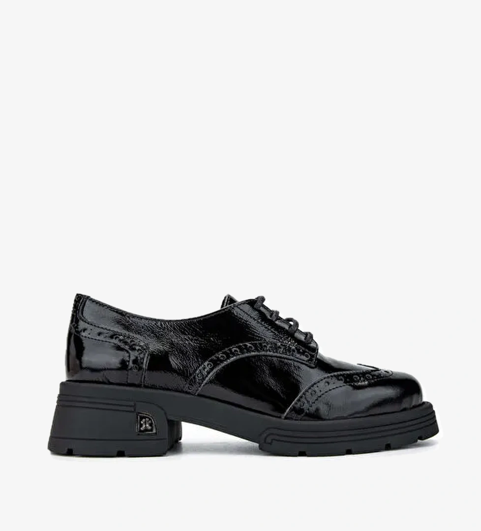 Tamer Tanca Bordo Kadın Rugan Günlük Ayakkabı 33 2006 BN AYK SK24-25 - Görsel 1