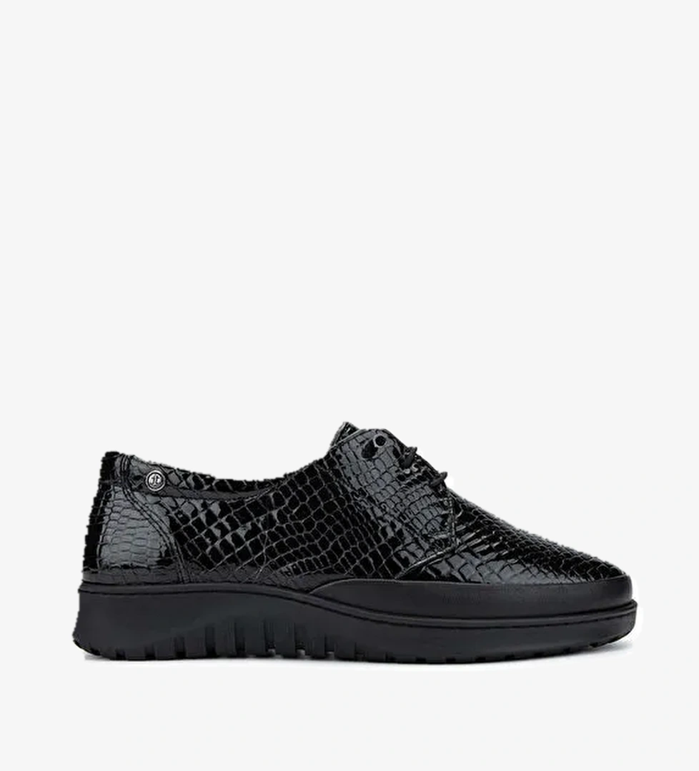 Tamer Tanca Kadın Hakiki Deri Siyah Casual Ayakkabı - Görsel 1