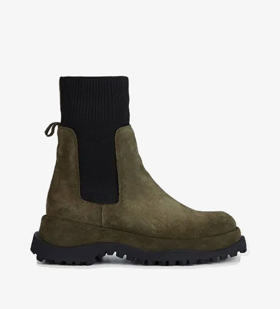 Valmenti Kadın Haki Süet Hakiki Deri Casual Bot - Görsel 1