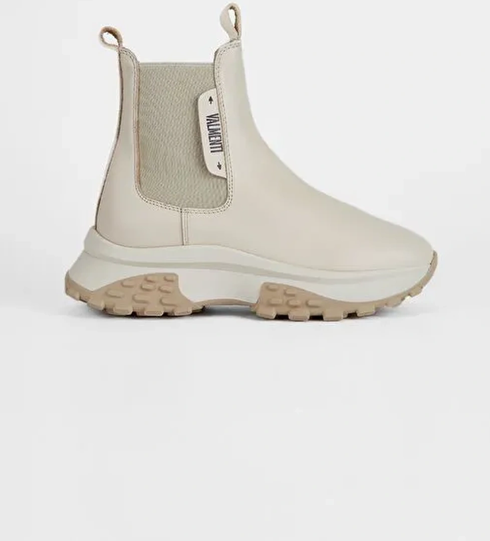 Valmenti Kadın Bej Hakiki Deri Casual Bot - Görsel 1