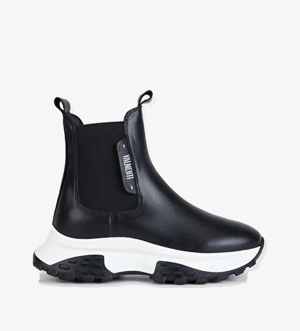 Valmenti Kadın Siyah Hakiki Deri Casual Bot - Görsel 1