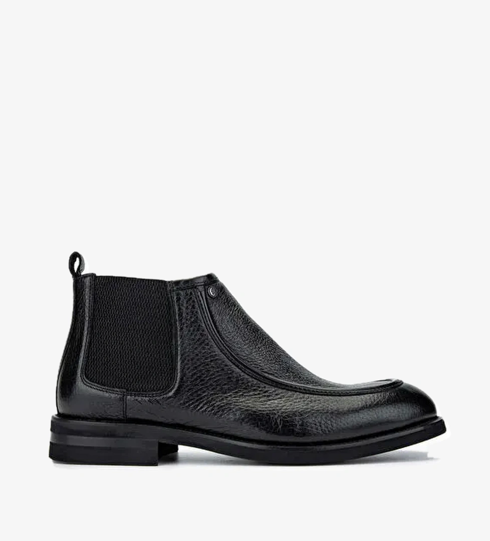 Tamer Tanca Erkek Hakiki Deri Siyah Bot Ayakkabı - Görsel 1