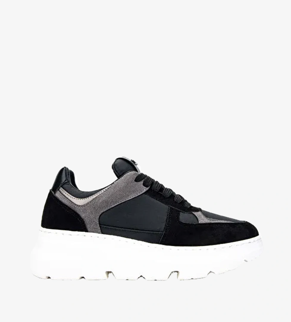 Tamer Tanca Bej-Gri Kadın Deri Sneaker 1009 02 BN AYK SK24-25 - Görsel 1