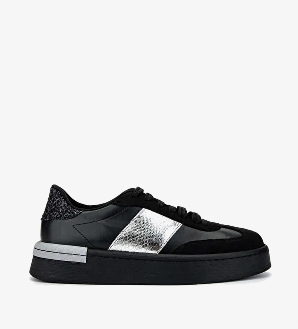 Tamer Tanca Beyaz-Altın Kadın Deri Sneaker 817 088 BN AYK SK24-25