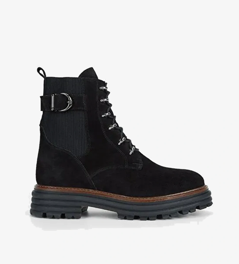 Valmenti Sirius Kadın Siyah Süet Hakiki Deri Casual Bot - Görsel 1