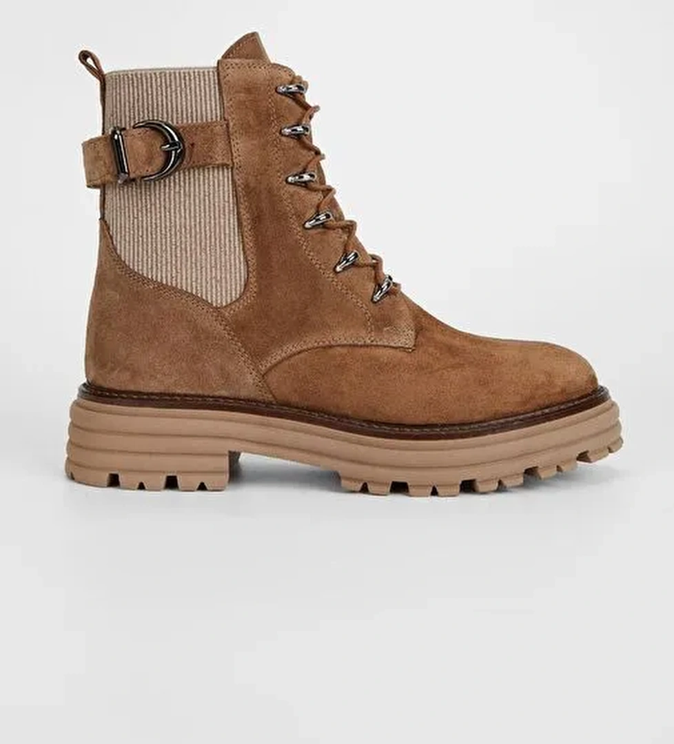 Valmenti Sirius Kadın Tütün Süet Hakiki Deri Casual Bot - Görsel 1