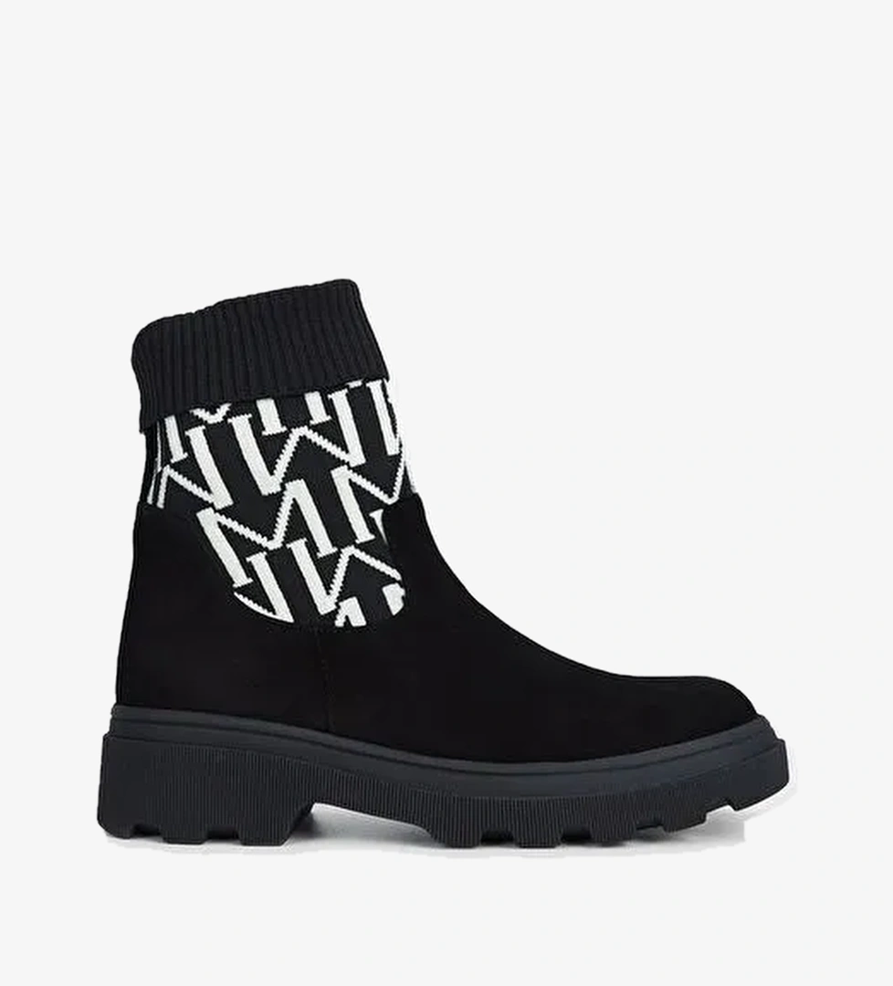 Valmenti Kadın Siyah Süet Hakiki Deri Casual Bot - Görsel 1