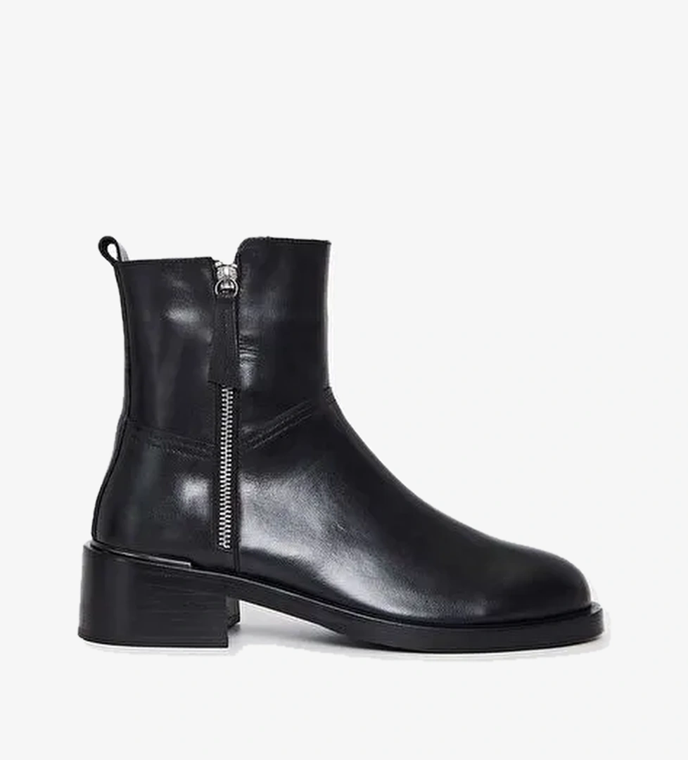 Valmenti Lyrion Kadın Siyah Hakiki Deri Casual Bot - Görsel 1