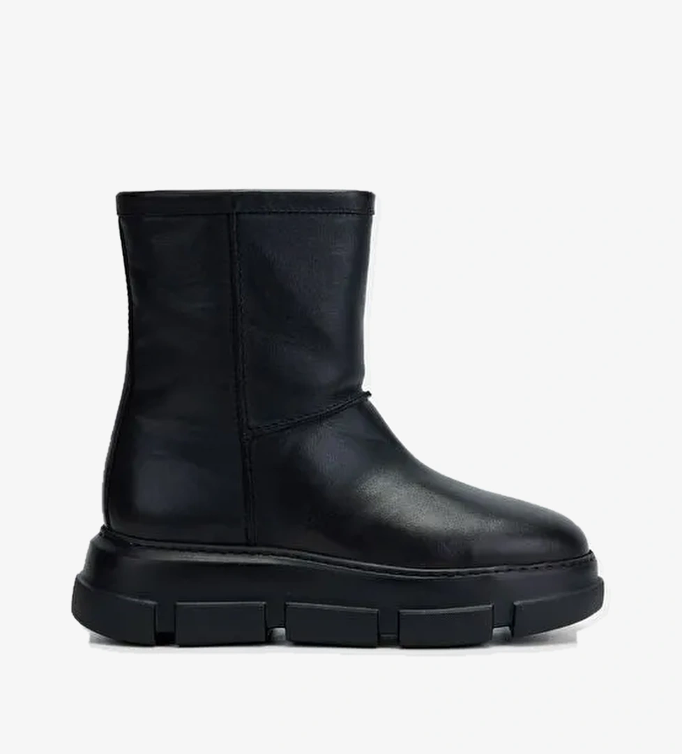 Valmenti Kadın Siyah Hakiki Deri Casual Bot - Görsel 1