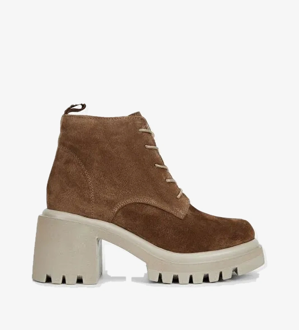 Valmenti Vega Kadın Tütün Süet Hakiki Deri Casual Bot - Görsel 1