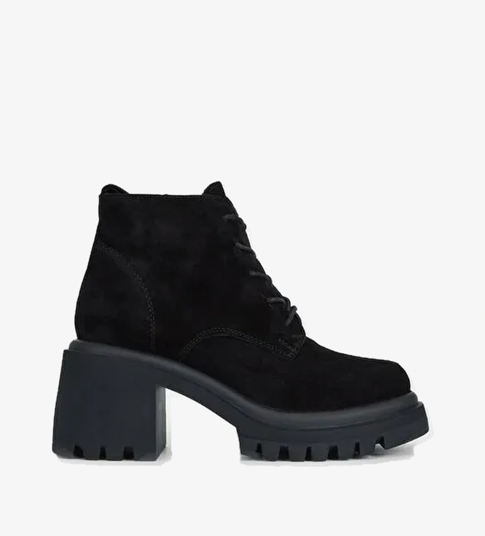 Valmenti Vega Kadın Siyah Süet Hakiki Deri Casual Bot - Görsel 1