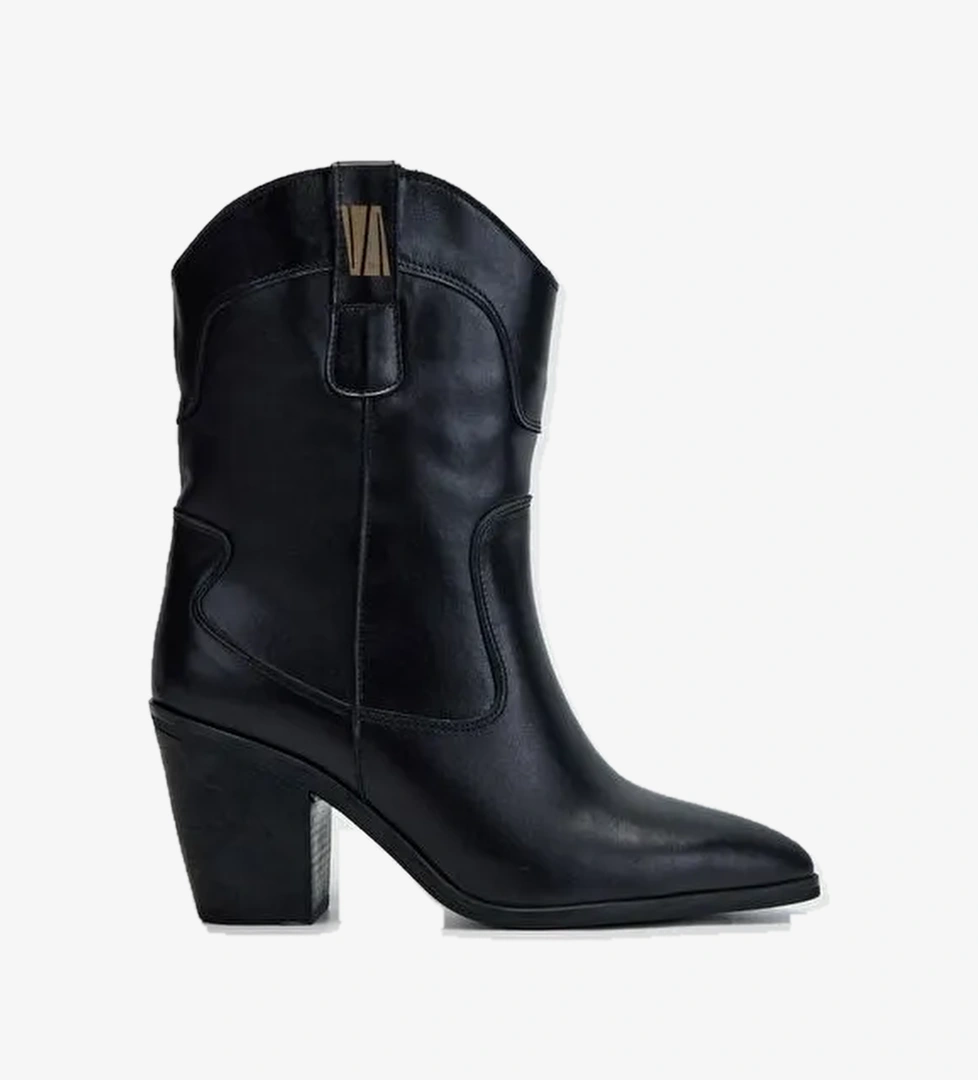 Valmenti Avıor Kadın Siyah Hakiki Deri Casual Bot - Görsel 1