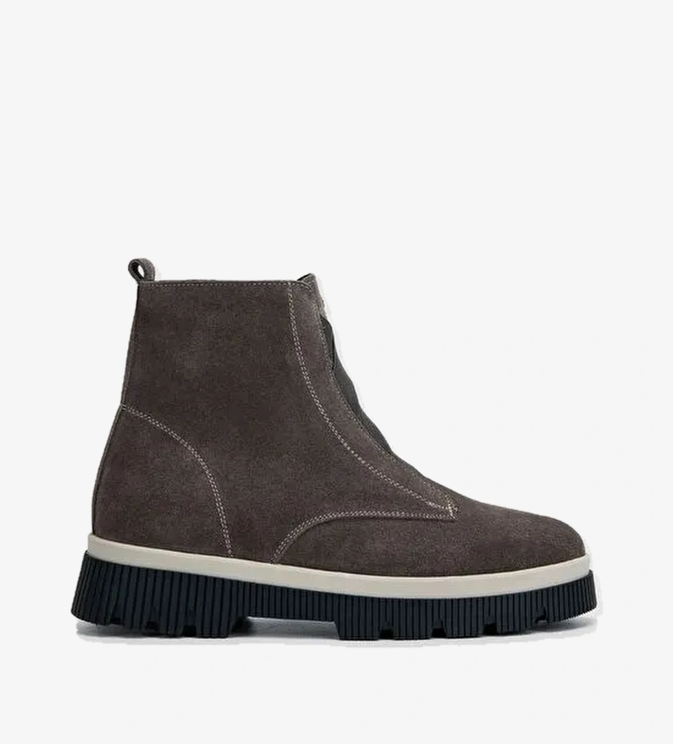 Valmenti Kadın Vizon Süet Hakiki Deri Casual Bot - Görsel 1