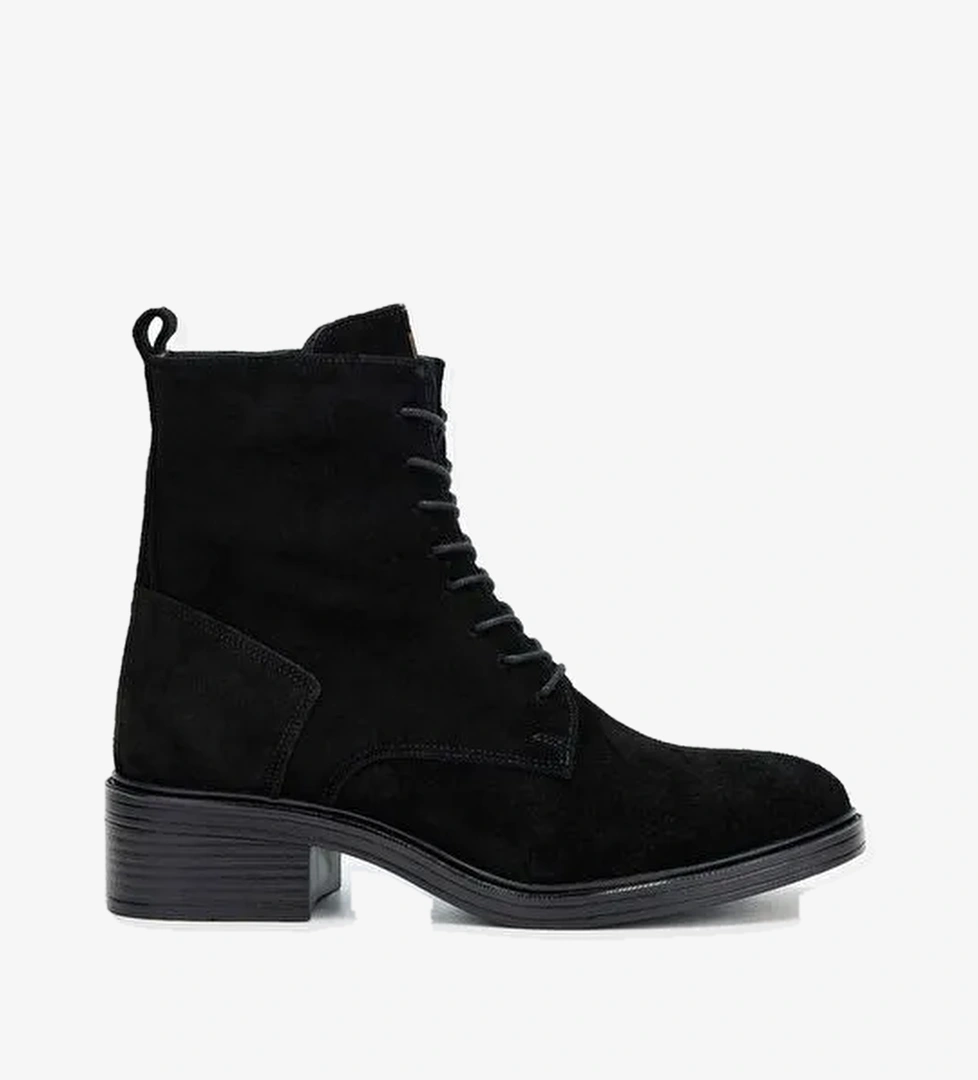 Valmenti Regulus Kadın Siyah Süet Hakiki Deri Casual Bot - Görsel 1