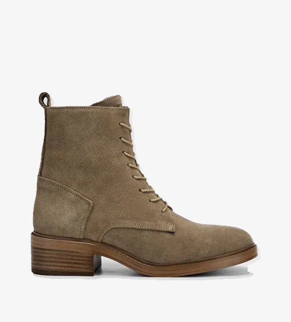 Valmenti Regulus Kadın Yeşil Süet Hakiki Deri Casual Bot - Görsel 1