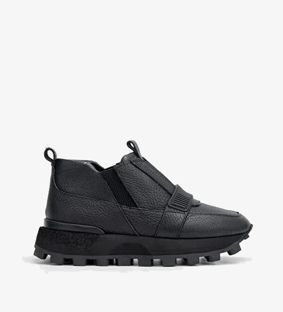 Valmenti Kadın Siyah Floter Hakiki Deri Casual Bot - Görsel 1