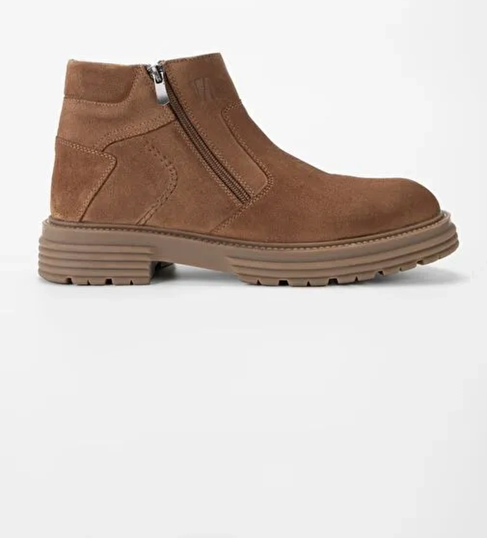 Valmenti Erkek Tarçın Süet Hakiki Deri Casual Bot - Görsel 1