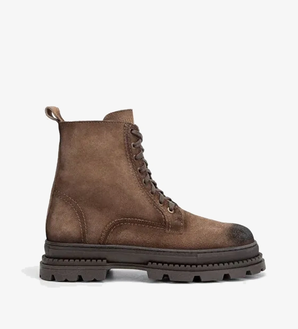 Valmenti Erkek Tarçın Süet Hakiki Deri Casual Bot - Görsel 1