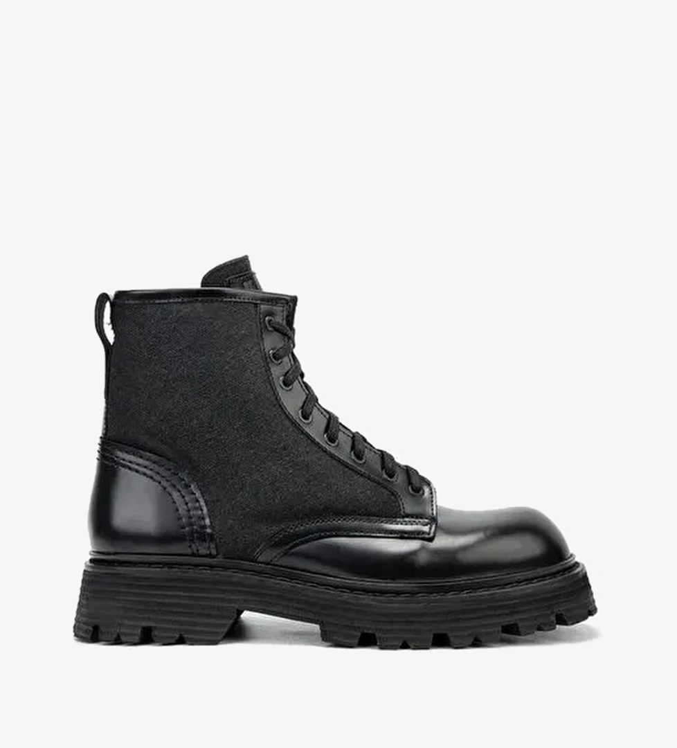 Valmenti Erkek Siyah Açma Hakiki Deri Casual Bot - Görsel 1