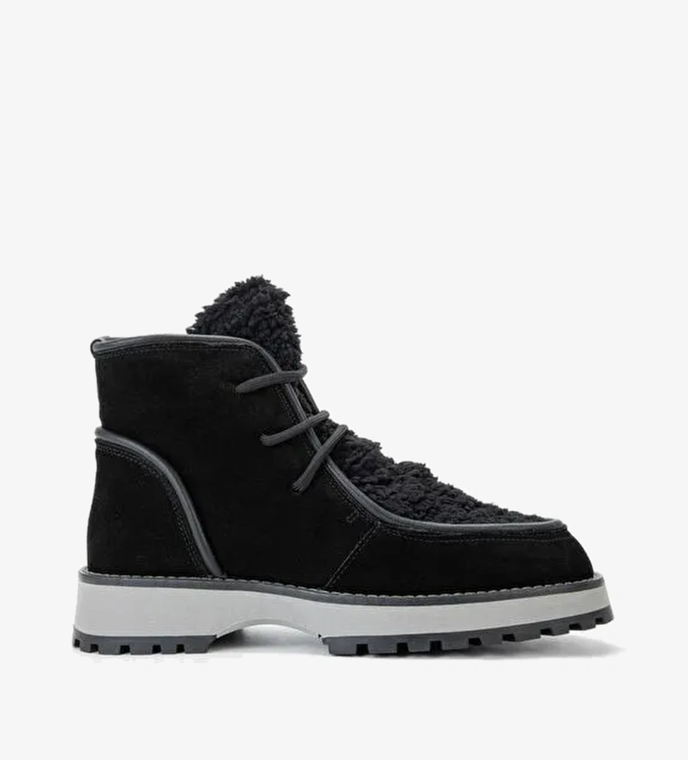 Valmenti Kadın Siyah Süet Hakiki Deri Casual Bot - Görsel 1