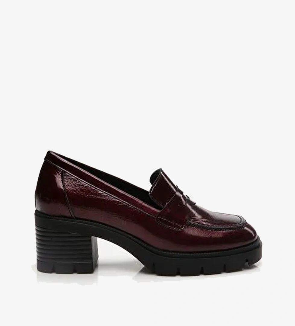 Hotiç Bordo Kadın Deri Loafer 01AYH294730A780 - Görsel 1