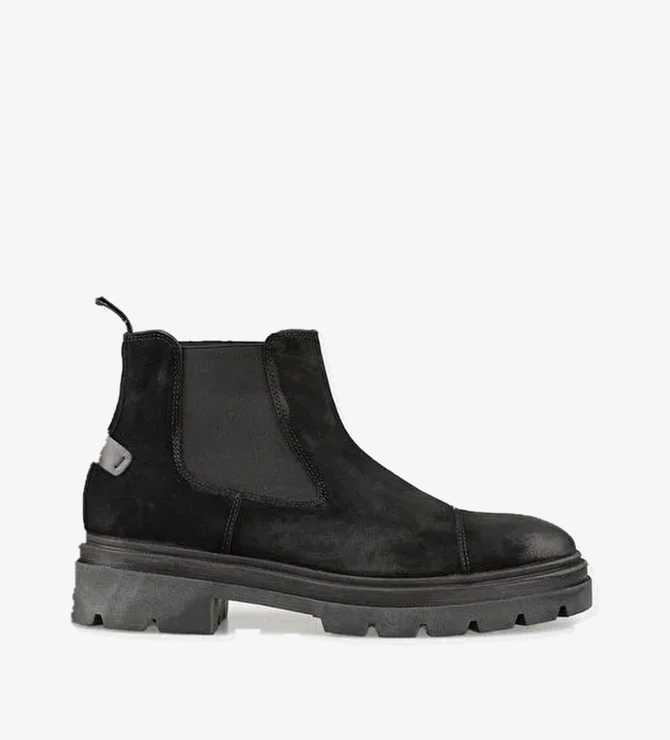 Siyah Deri Erkek Günlük Bot - Görsel 1