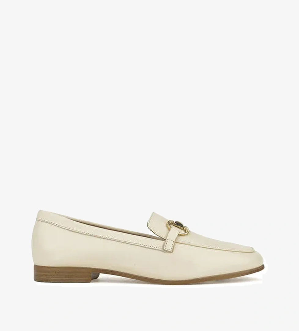 Ziya Krem Kadın Deri Loafer 1411033Z24072_004 - Görsel 1