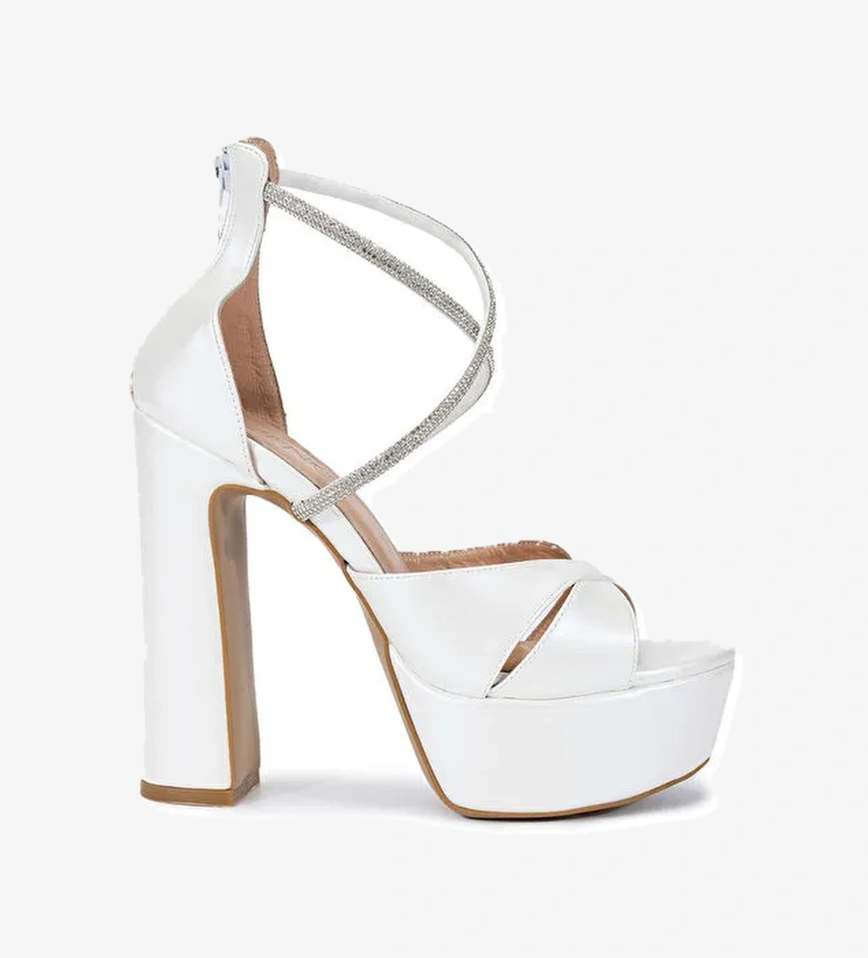 Tamer Tanca Altın Kadın Deri Topuklu Ayakkabı 1065 223-551 BN AYK SK24-25 - Görsel 1