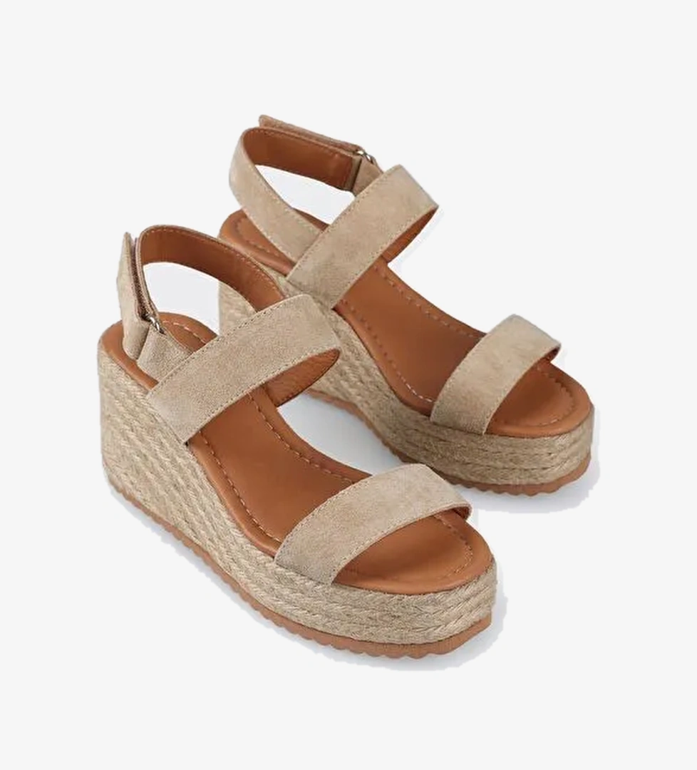 Naturel Deri Kadın Espadril - Görsel 1