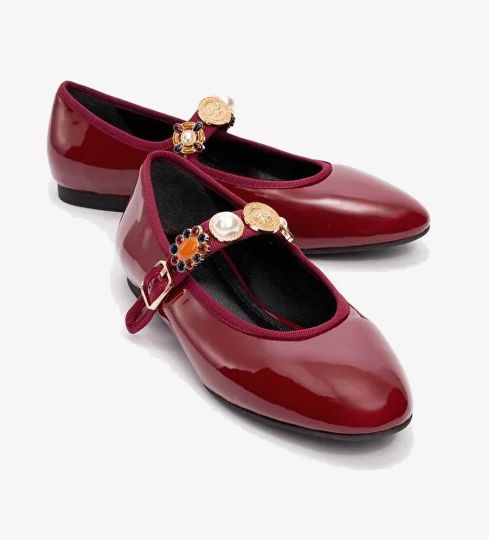 Luvi Shoes Siyah Kadın Babet 222-24065 - Görsel 1