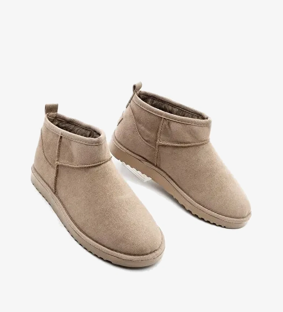 Kadın İçi Kürklü Günlük Bot Pasep Vizon Süet - Görsel 1
