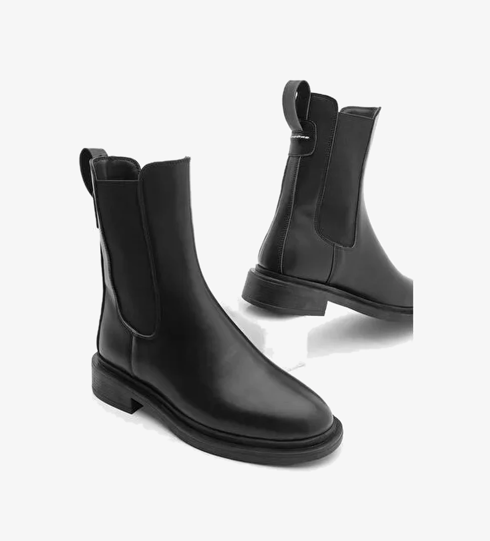 Kadın Lastikli Günlük Chelsea Bot Sebon Siyah - Görsel 1