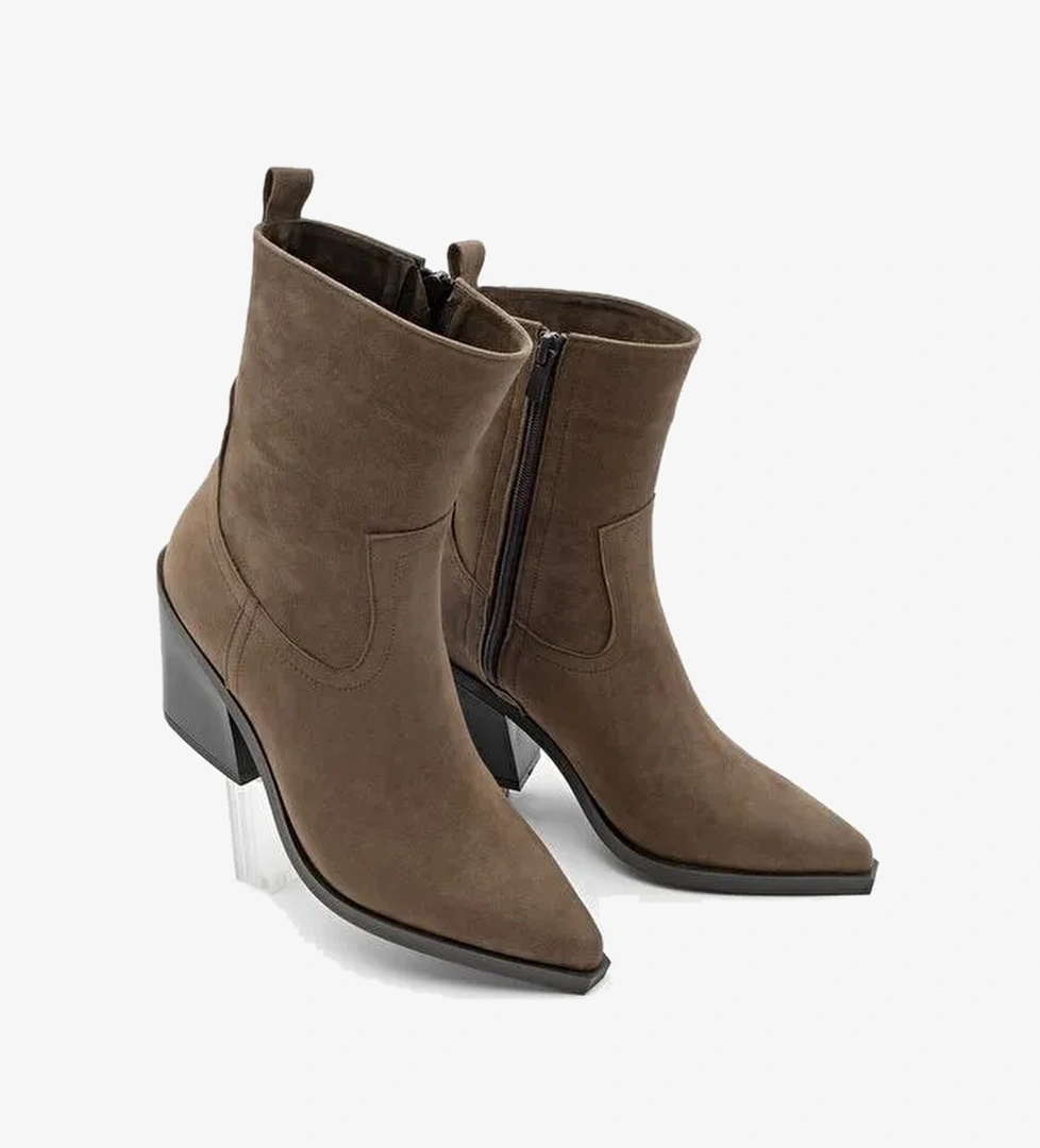 Kadın Western Bot Fetya Vizon - Görsel 1