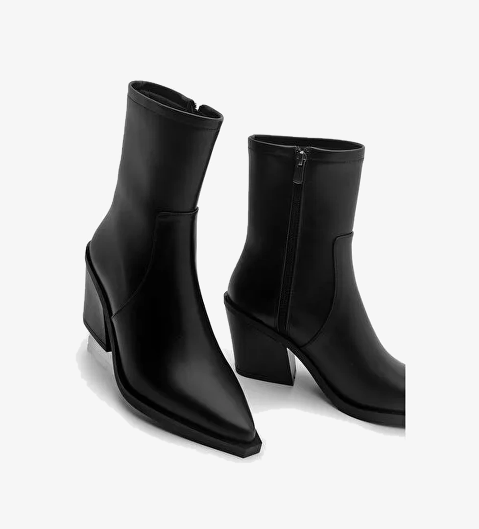 Kadın Western Bot Tamin Siyah - Görsel 1