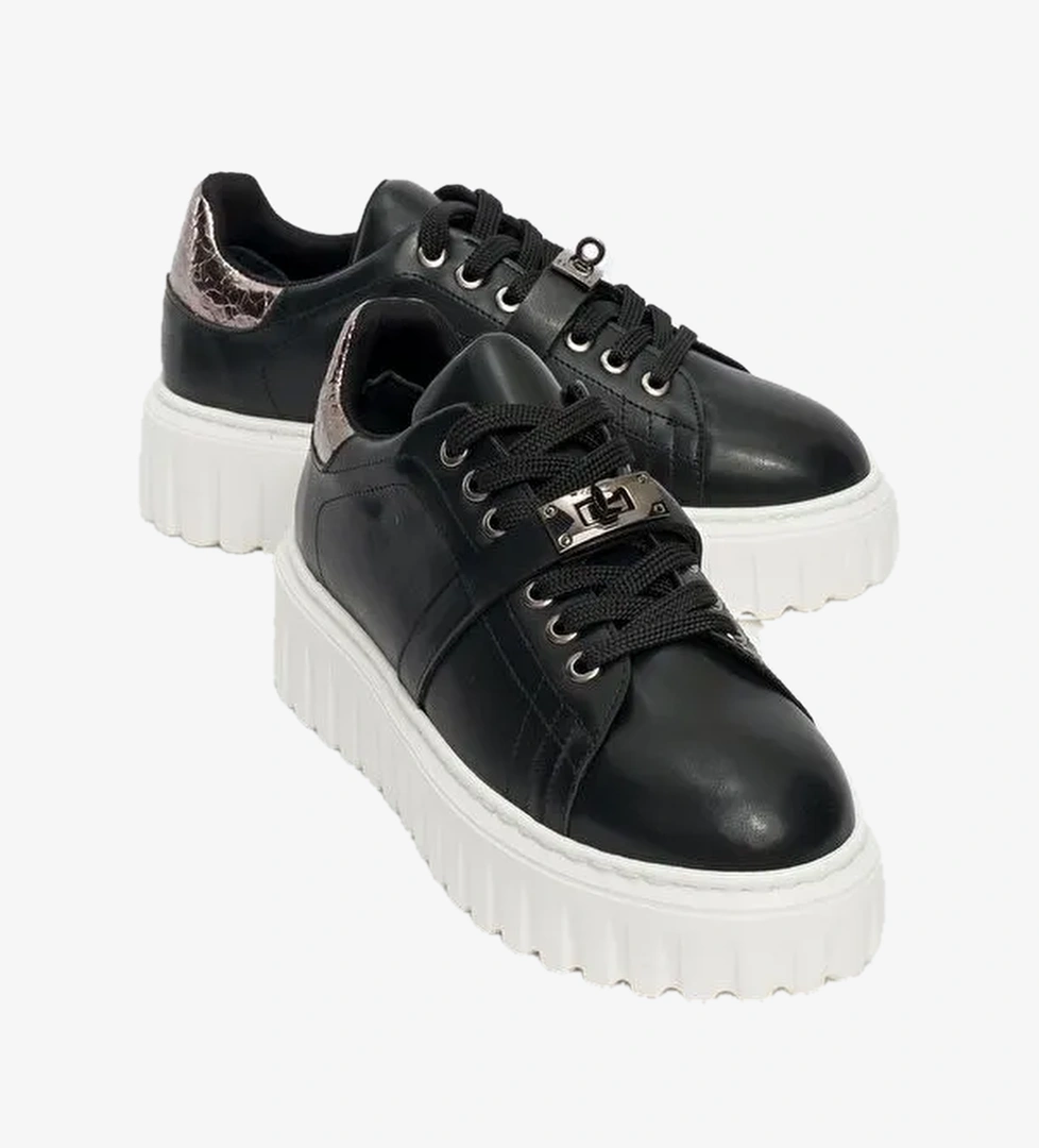 Luvi Shoes Siyah Kadın Sneaker 223-2418 - Görsel 1