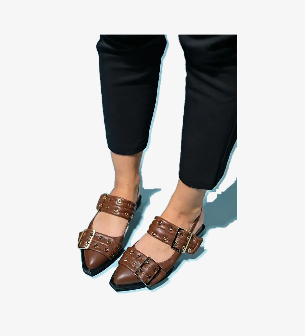 Luvi Shoes Kahverengi Kadın Sandalet 25-001 - Görsel 1