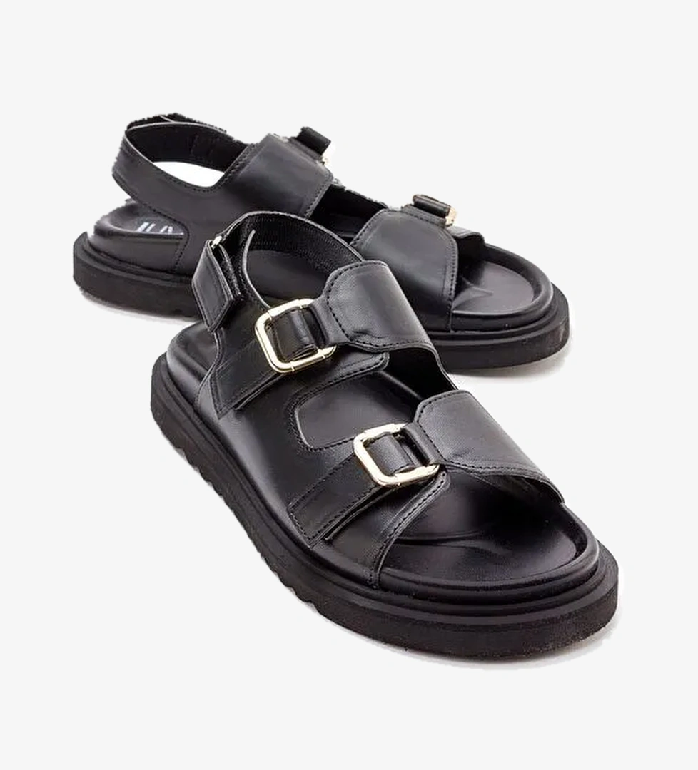 HERMOSA Siyah Kadın Sandalet - Görsel 1