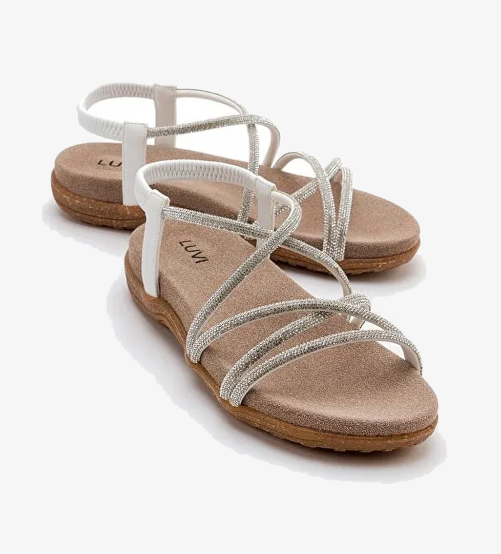 Luvi Shoes Siyah Kadın Sandalet 98-2546 - Görsel 1