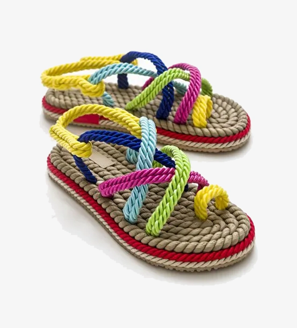 İP Bej Multi Kadın Sandalet - Görsel 1