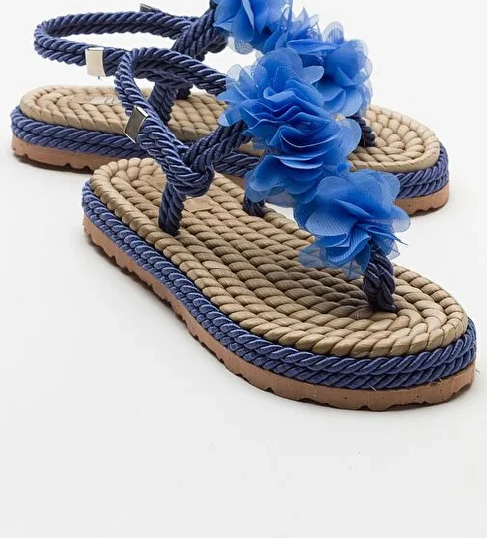 Luvi Shoes Mavi Kadın Sandalet 12-2027 - Görsel 1