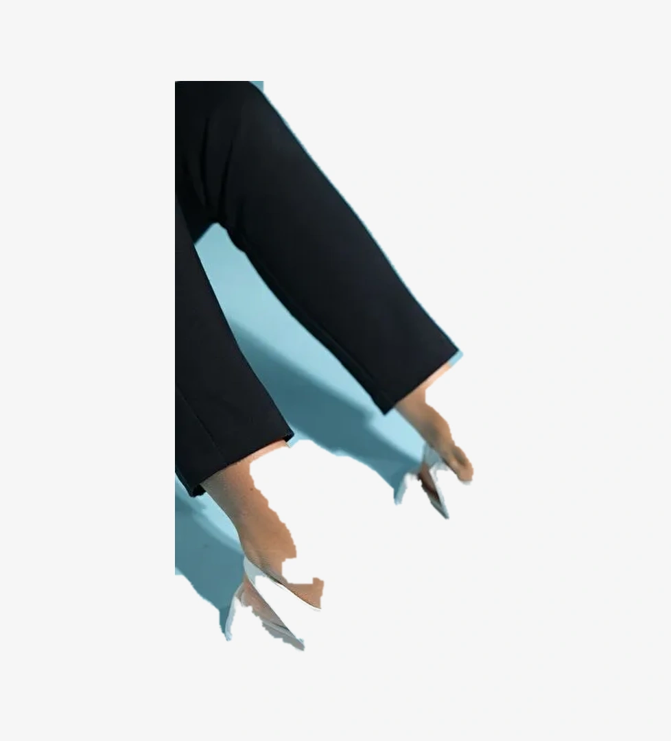 SLOPE Beyaz Çift Bantlı Kadın Düz Sandalet - Görsel 1