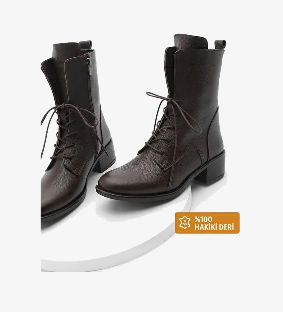 Marjin Kahverengi Kadın Deri Postal 19K020022MN1190 - Görsel 1