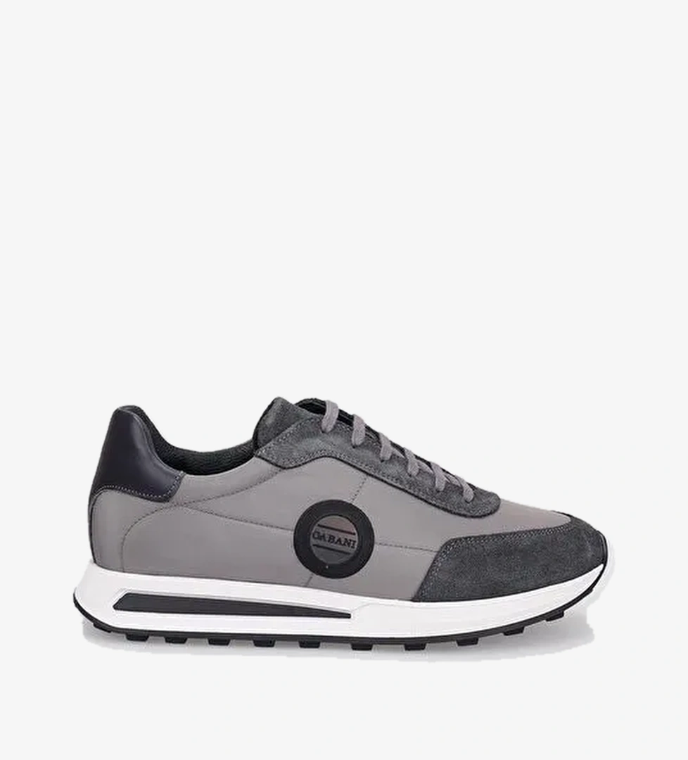 Triko Gri Bağcıklı Erkek Spor Ayakkabı - Görsel 1